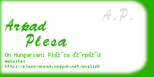 arpad plesa business card